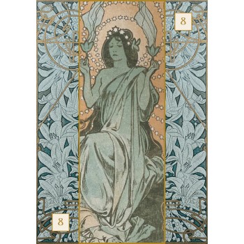 Alfons Maria Mucha Oracle kortos Lo Scarabeo